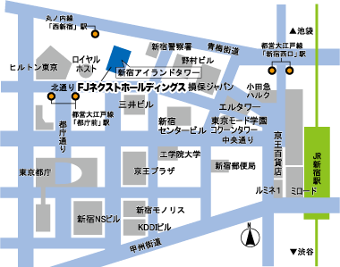 FJネクスト本社までの地図